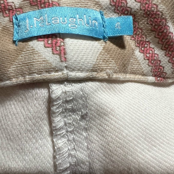 J. McLaughlin Lexi Midrise Pink‎ Plaid Pants- 4 - Picture 8 of 9